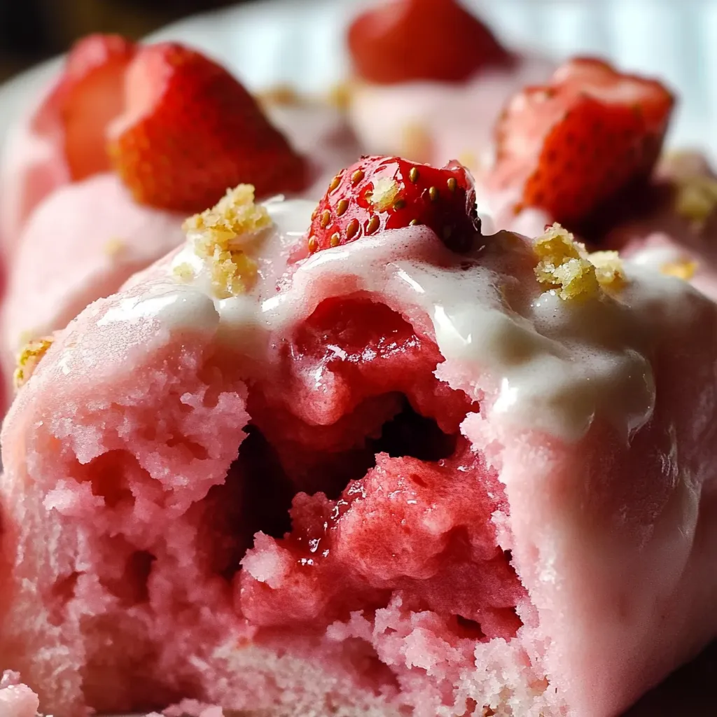 Gulungan manis strawberi vegan